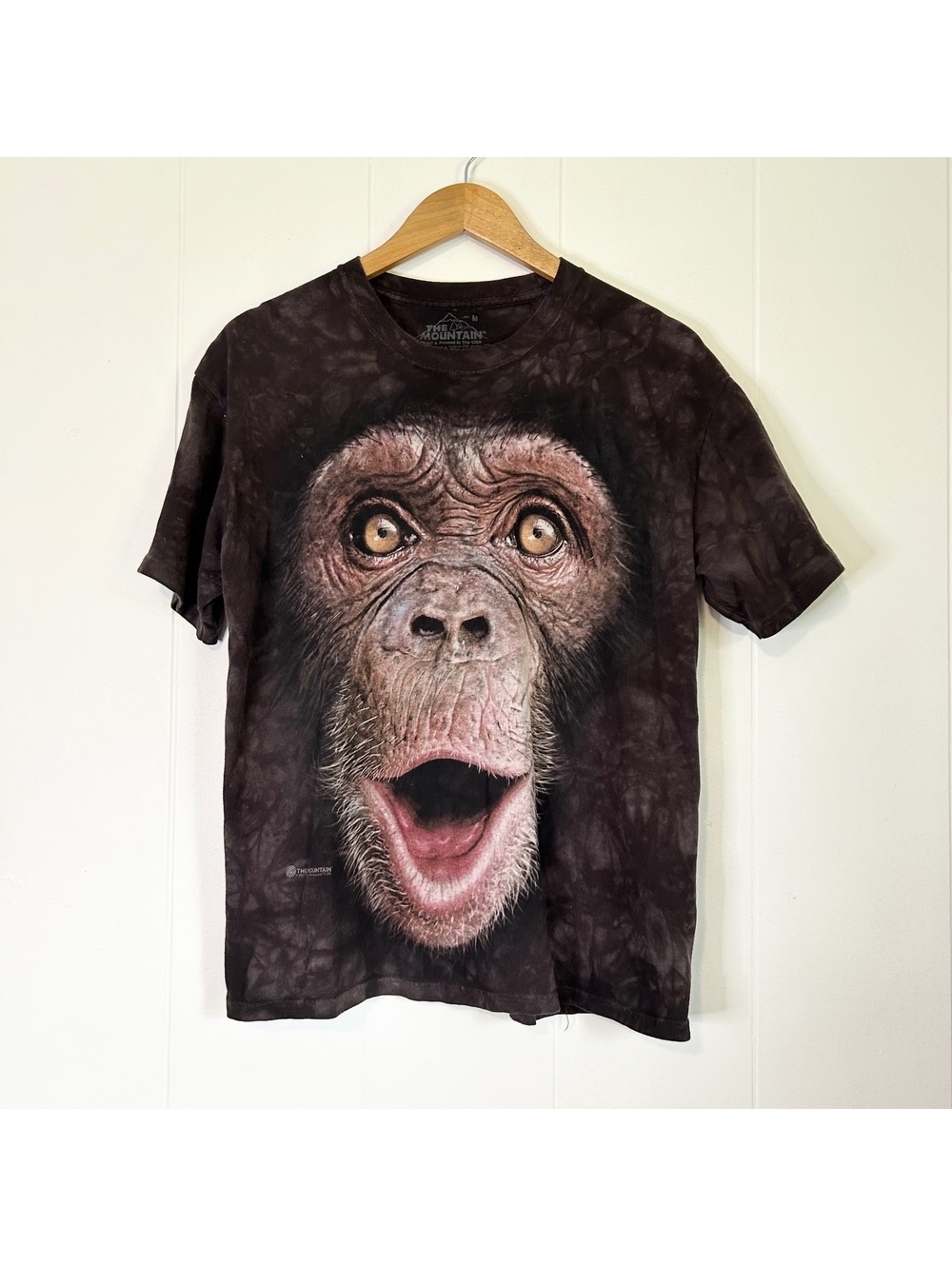 The Mountain Tie Dye Monkey Animal Tee Short Sleeve T-Shirt Men's Medium